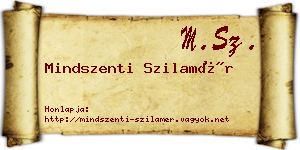 Mindszenti Szilamér névjegykártya